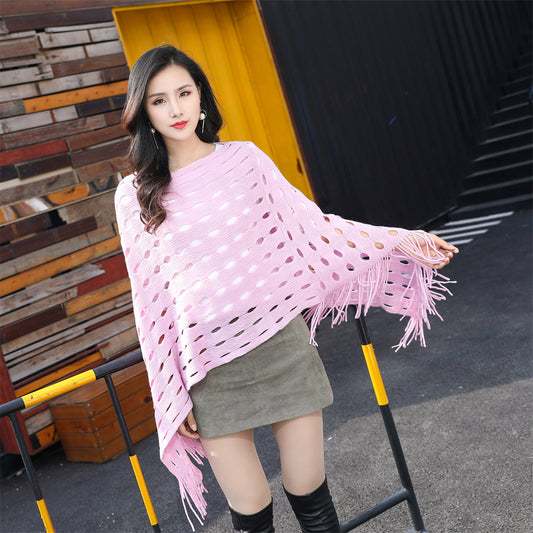 Korean Style Loose New Fashion All-matching Hollow Out Sweater