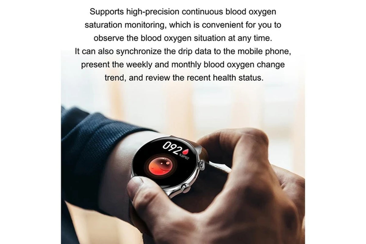 New NFC Bluetooth Call Smart Watch Men 390*390 HD Pixel Display Screen Sports Fitness Tracker AMOLED Clock Men Smartwatch - Silver Mesh Belt