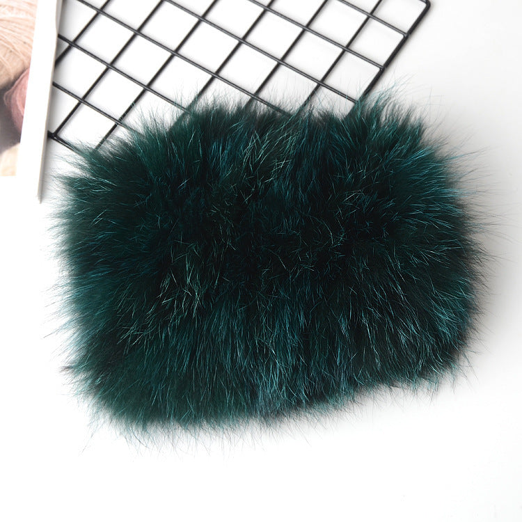 Fashionable fur fox fur warm and cold scarf