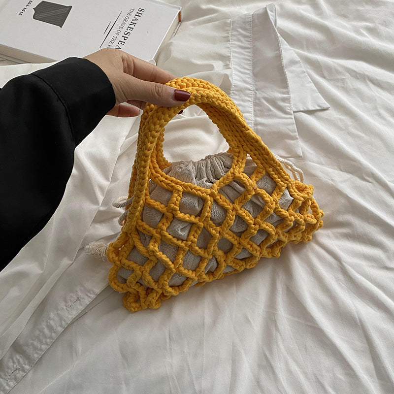 Hand Woven Mesh Bag Ladies Handbag
