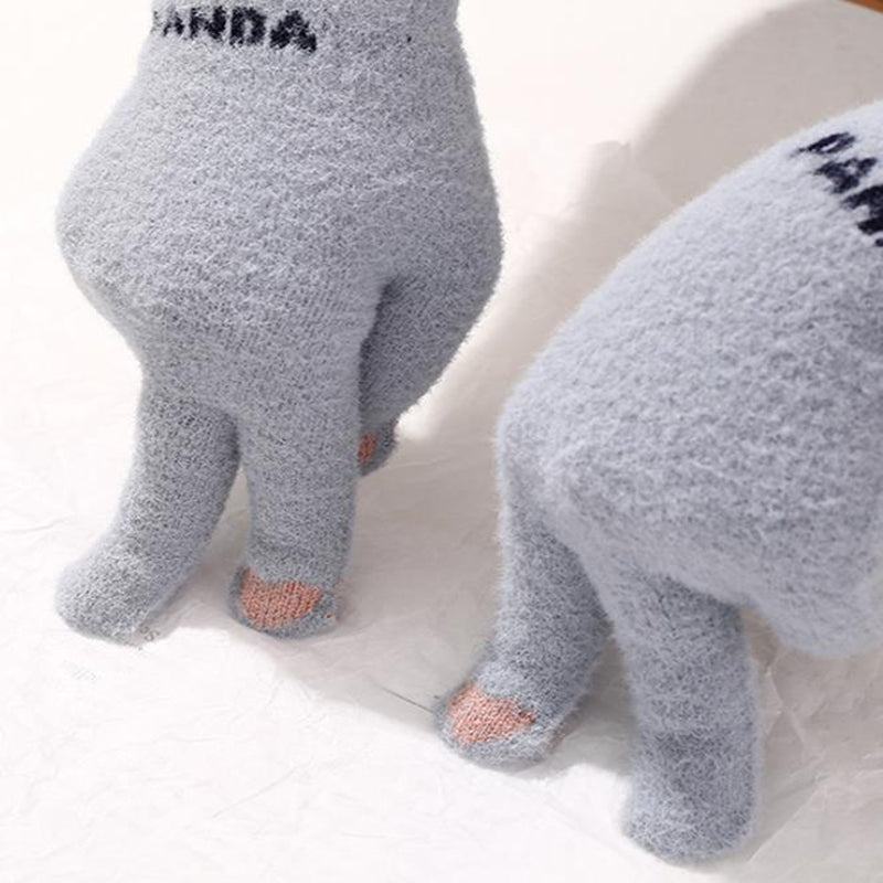 Knitted Gloves Touchscreen Winter Cute Panda Warm Goves For Cycling Women