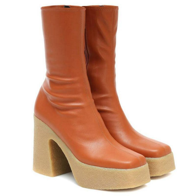 British Style Thin Knight Boots High-heeled Plus Size Long Boots