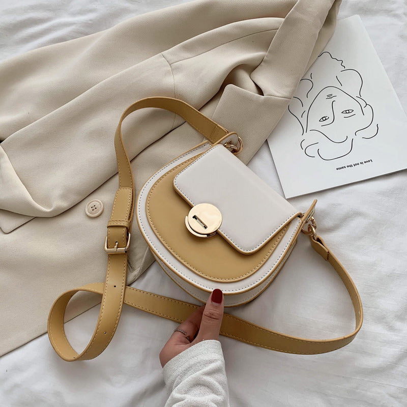 Women's popular new trendy messenger bag hit color fashion shoulder bag