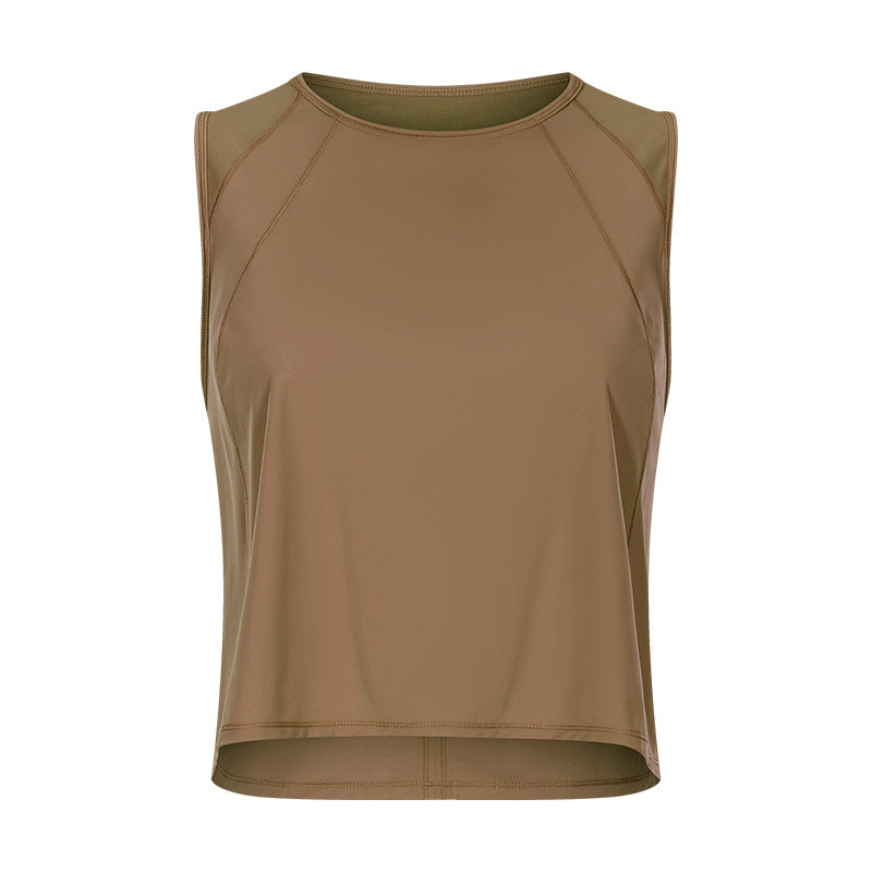 Sleeveless Vest Cropped Short Sexy Back Hollow-out Quick-drying Breathable Sports Casual Yoga Clothes