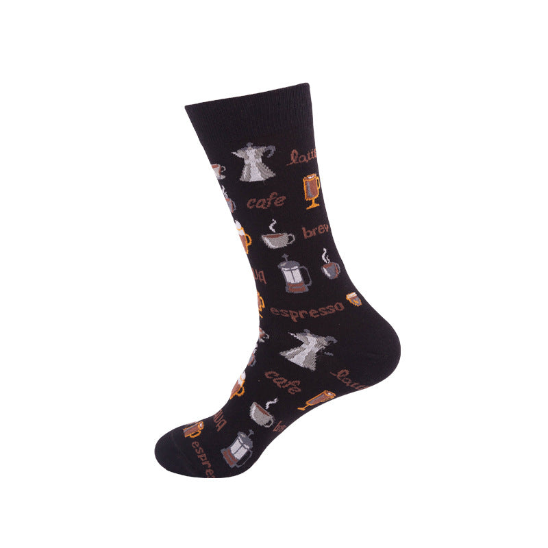 Harajuku Style Sports Mid-calf Length Trendy Male And Female Socks