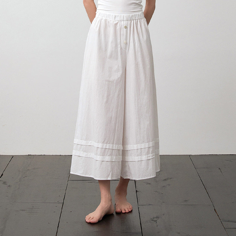 Casual Solid Color Niche Design Straight-leg Pants