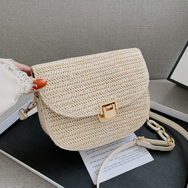 Women's Straw Texture Shoulder Bag