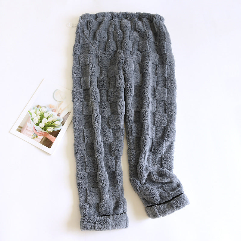 Fleece-lined Thick Winter Coral Fleece Pajama Pants Home Pants