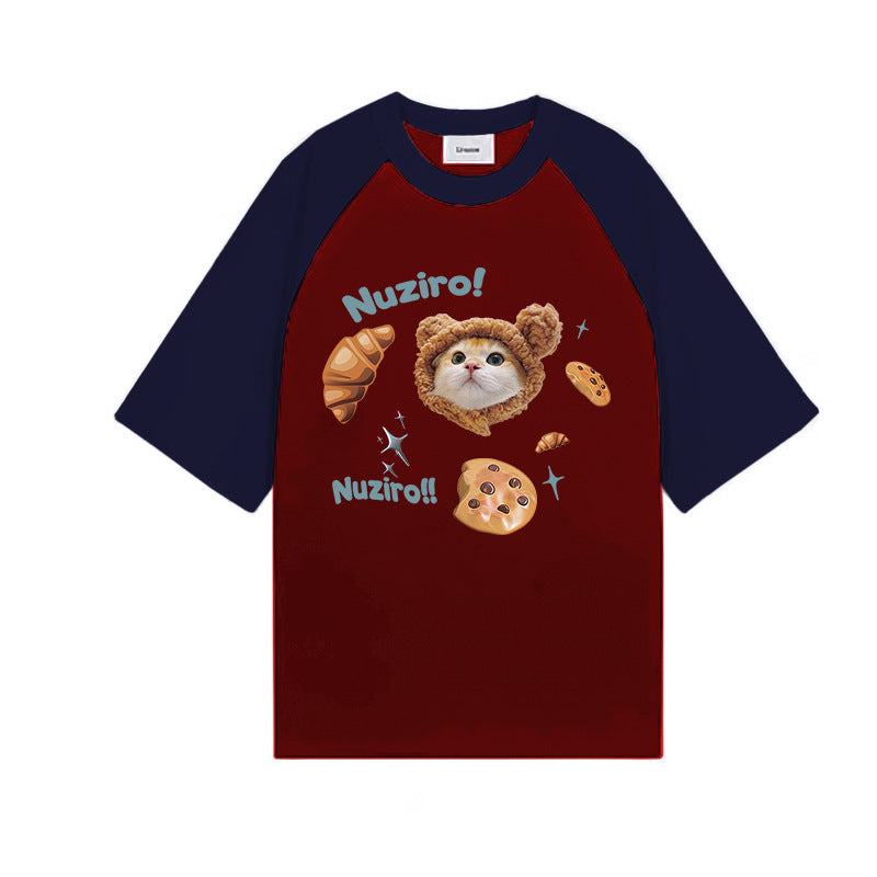 Women's Summer Cartoon Loose Top Cotton T-shirt