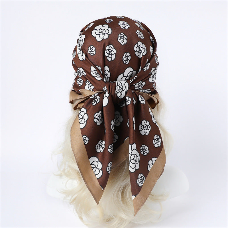 Womens Floral Color-Block Sun-Protective ShawlHijab