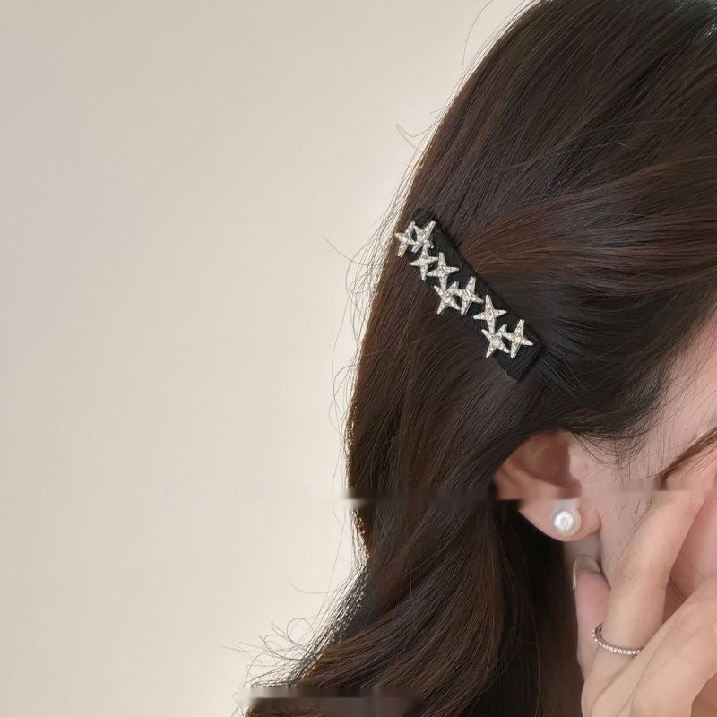 Sweet Diamond-studded Bow Silk Headband Hair Clip