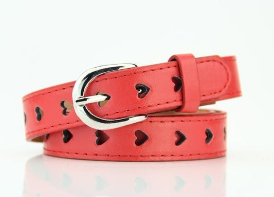 Peach Heart Thin Belt