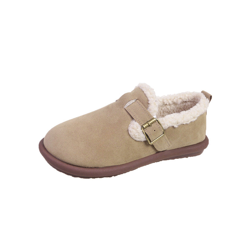 Korean Version Plush Cotton Shoes Women's Retro