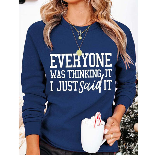 Loose Casual Men's And Women's Korean Style Loose Round Neck Top