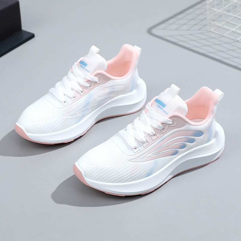 Women's Fashion All-matching Mesh Surface White Shoes