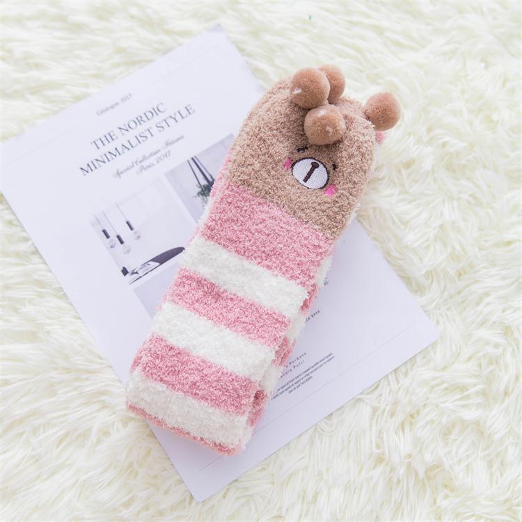 Autumn And Winter Long Coral Velvet Socks Women's Over The Knee Thickened