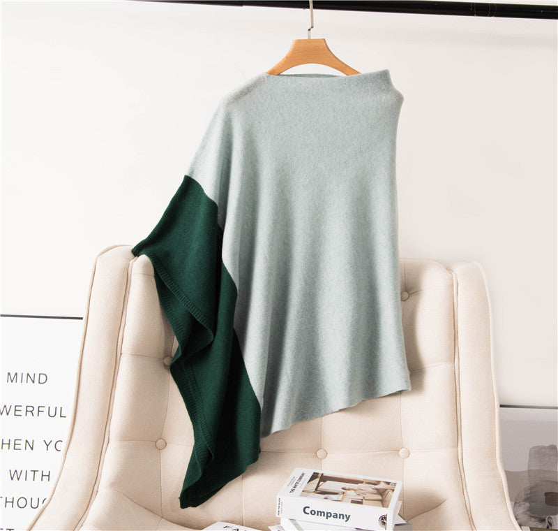 Pure cashmere knitted shawl
