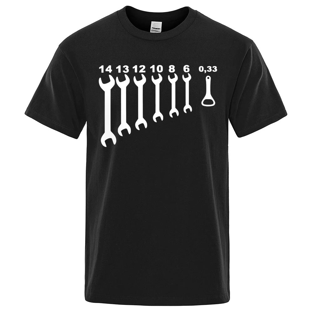 Men's Car Repair Engineer Cotton Short Sleeve Funny Top T-shirt