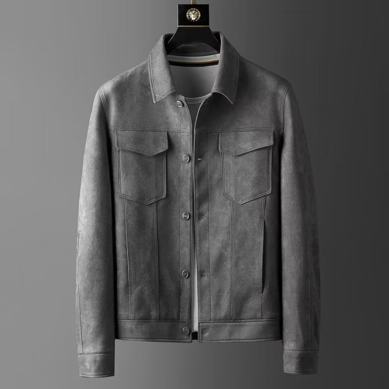 Fashion Leather Jacket Men's Casual Top