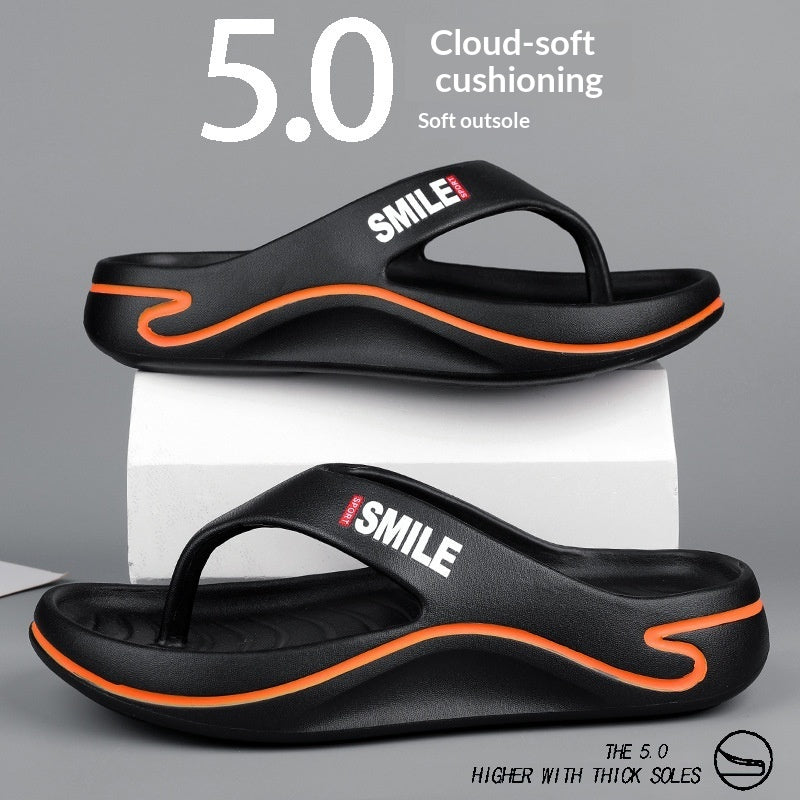Mens Outdoor Step-on-poop Themed Flip-flops