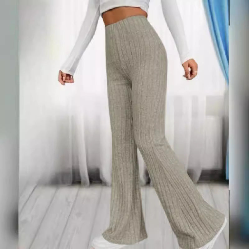 Forårsfashion Elegante Strækbare Slim Fit "Nude Feel" Trompetbukser