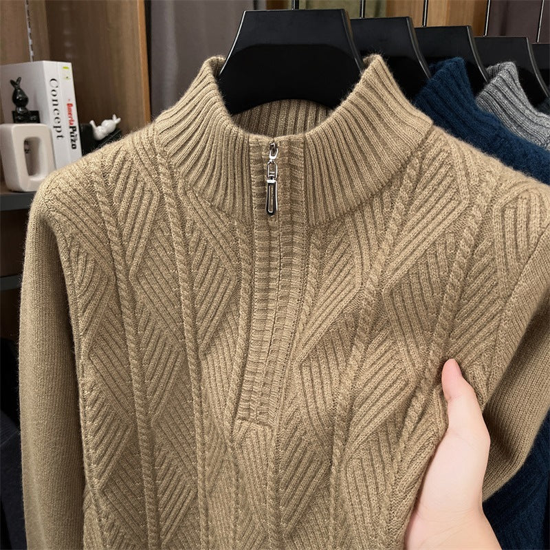 Men's Business Leisure Pullover Bottoming Sweater