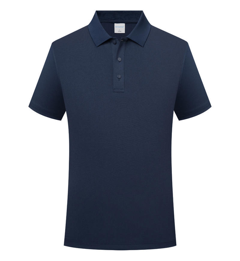 Combed Cotton Beaded Polo Shirt Lapel Overalls