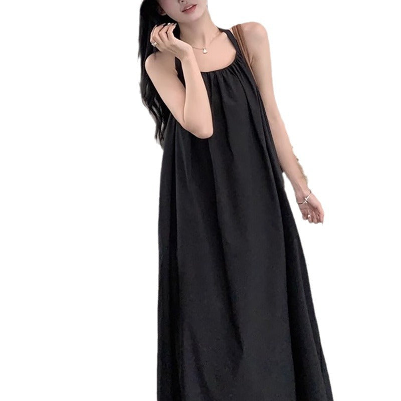 Womens Elegant And Sexy Backless Halter Slip Dress