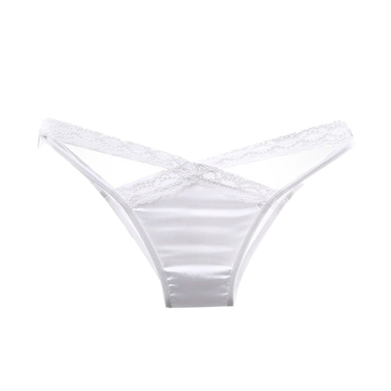 High Fork Hot Girl Pure Lace Satin Briefs