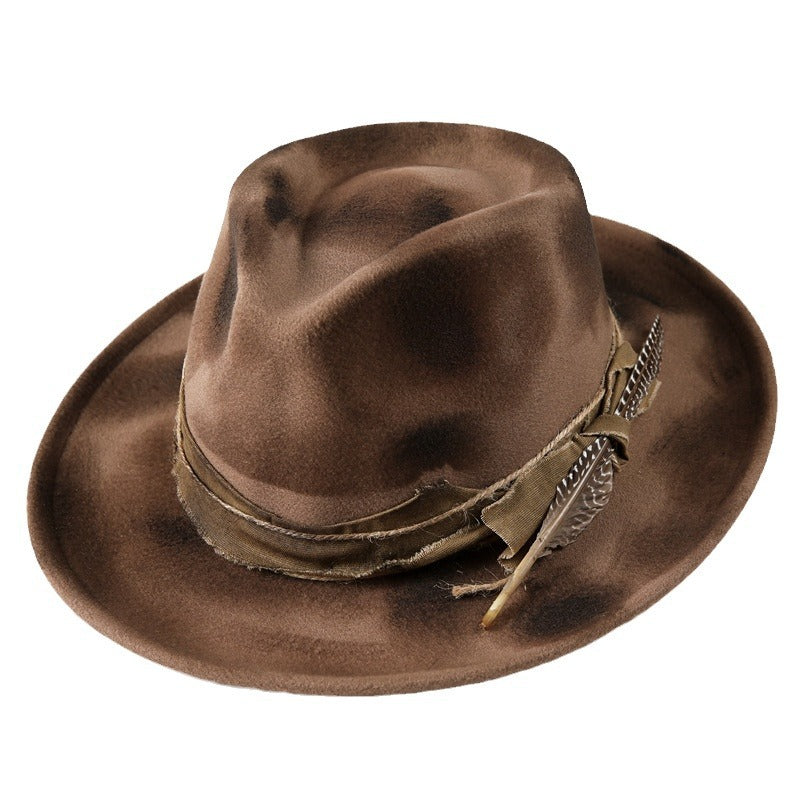 Fashion Burned Woolen Hat Unisex Personality