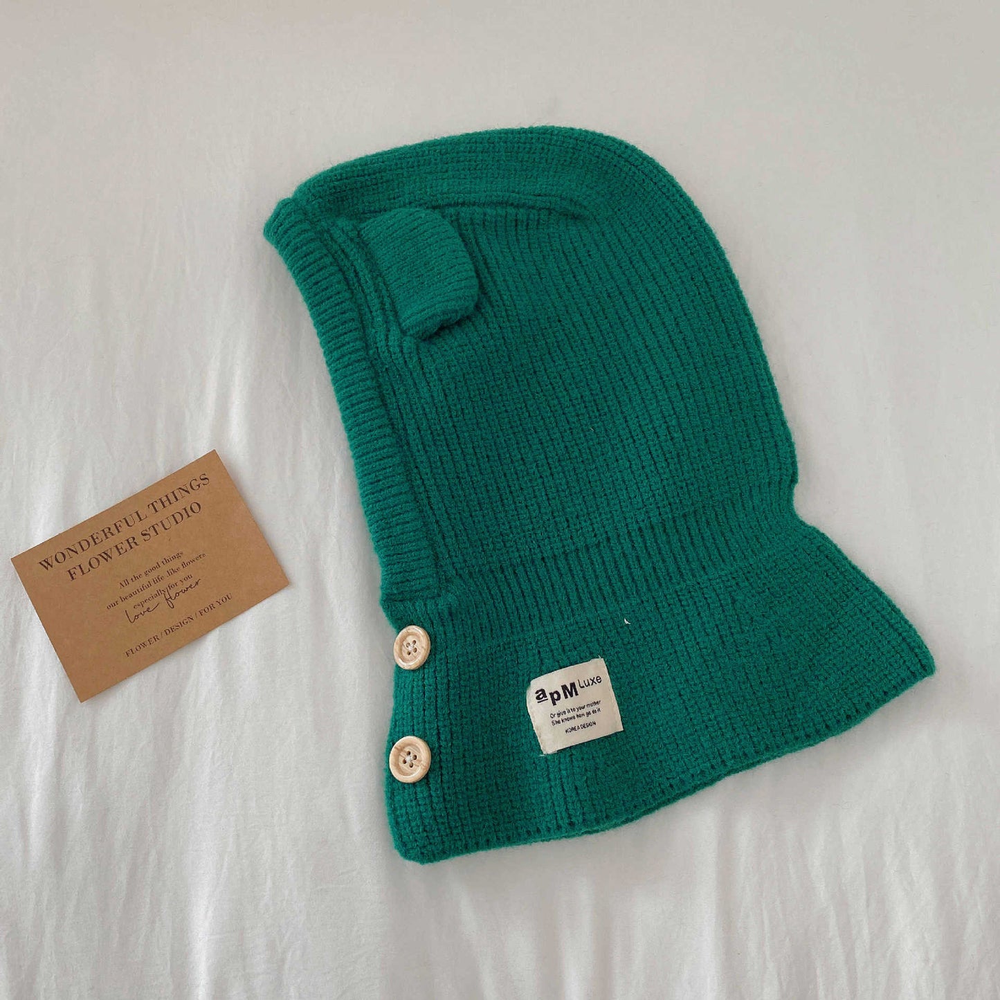 Children's Hat Scarf Integrated Fashion Baby Shawl Woolen Cap