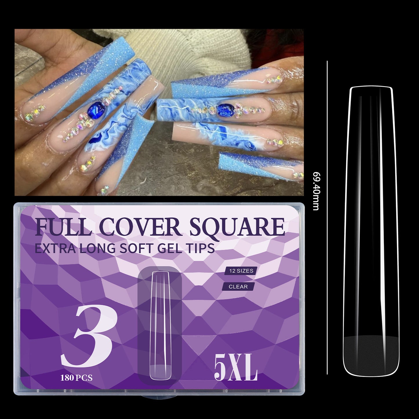 Fashionable And Personalized Extended French Nail Tips