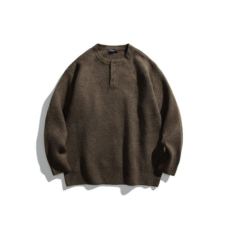 New Men's Twist Braid Sweater Cardigan