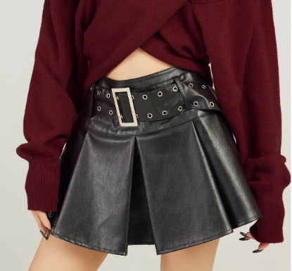 Wine Red V-neck Off-shoulder Short Sweater For Women