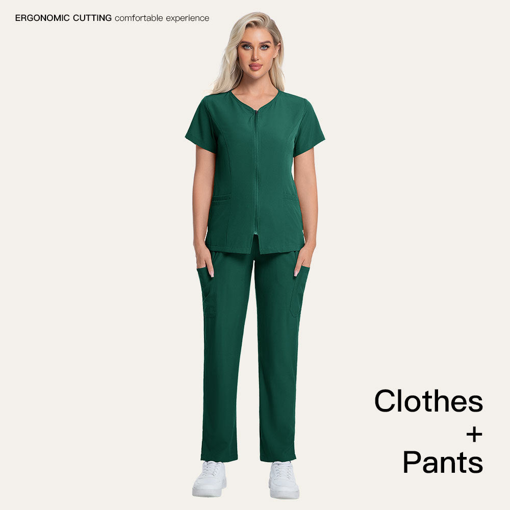 Separate Scrub Suit With Short Sleeves