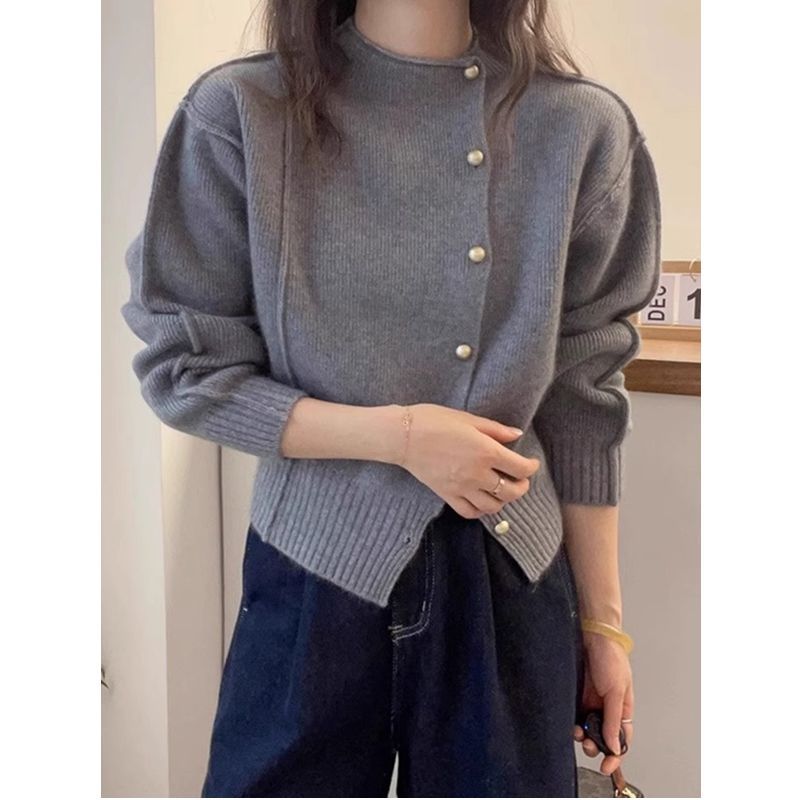 Womens Warm Figure-flattering Knitted Base Sweater