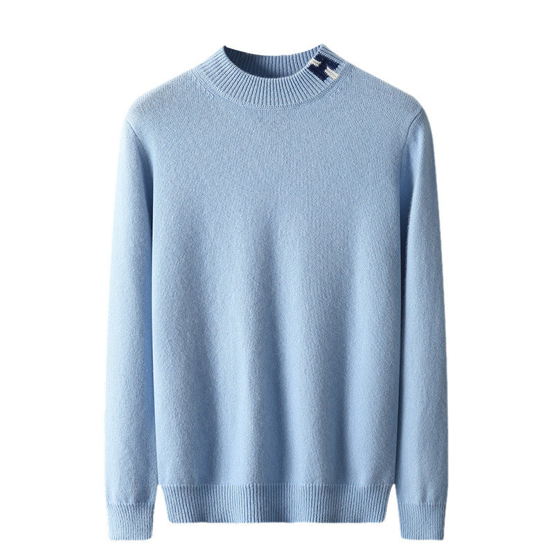 Efterår Og Vinter Ny Fortykkede Ensfarvet Løs Fritids All-match Strikket Sweater