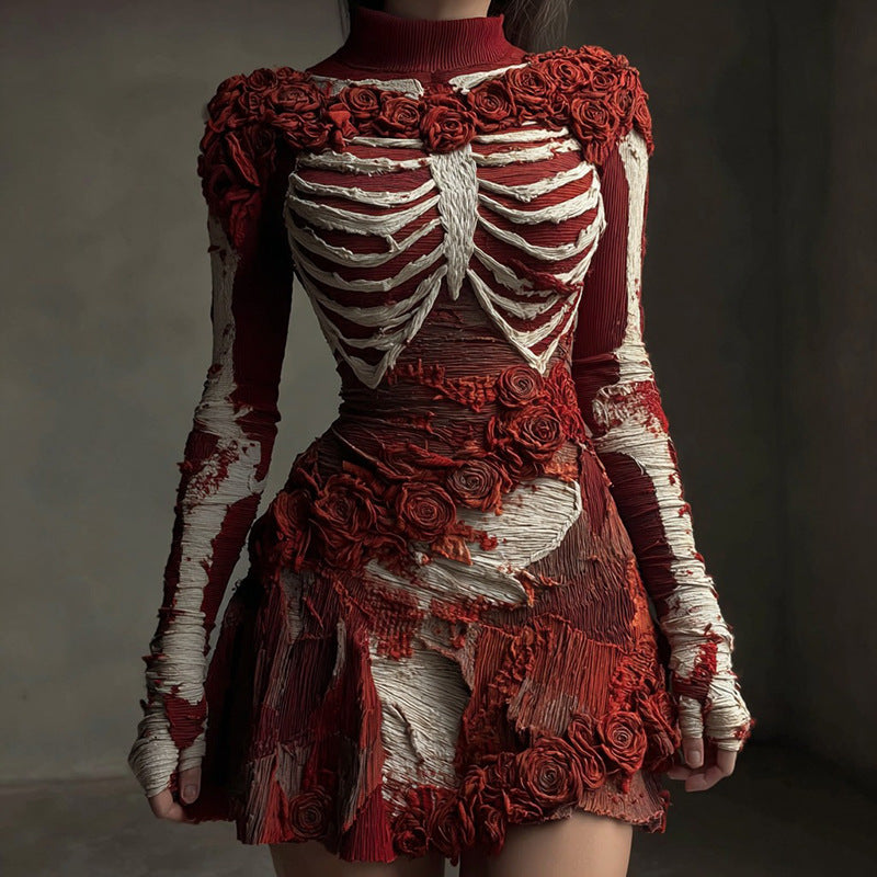 Women's Fashion 3D Digital Printing Hip Skirt
