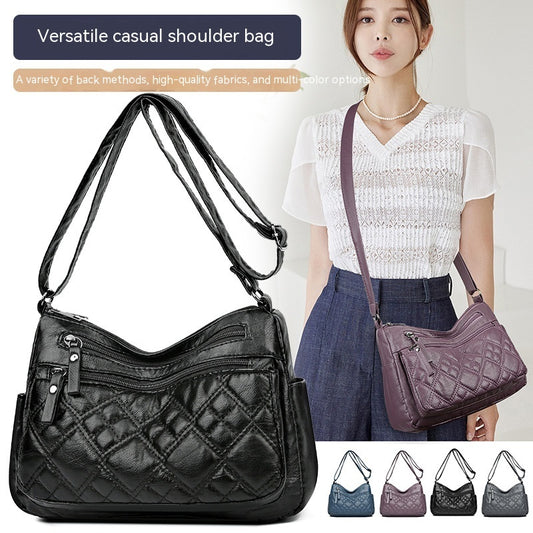 Western Style All-matching Women's Cross-body Bag Multi-layer Large Capacity