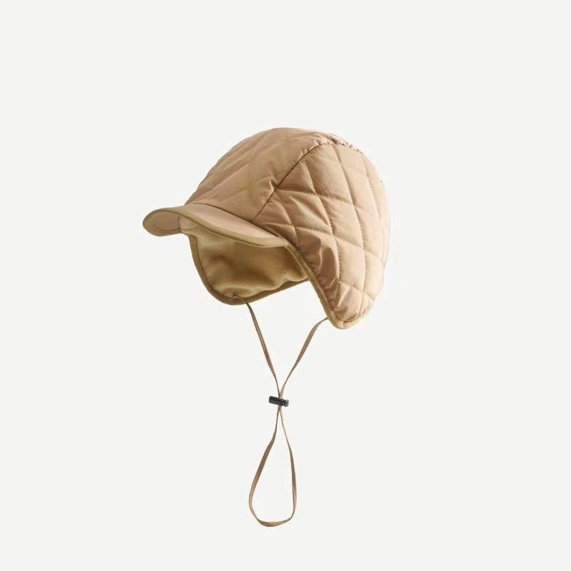 Simple Baotou Tie Up Duck Tongue Cold Proof Ear Protection Hat
