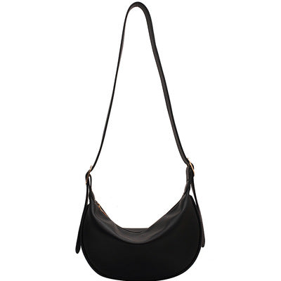 Women's Bag Casual Black One Shoulder Crossbody Bag Versatile Dumpling Bag