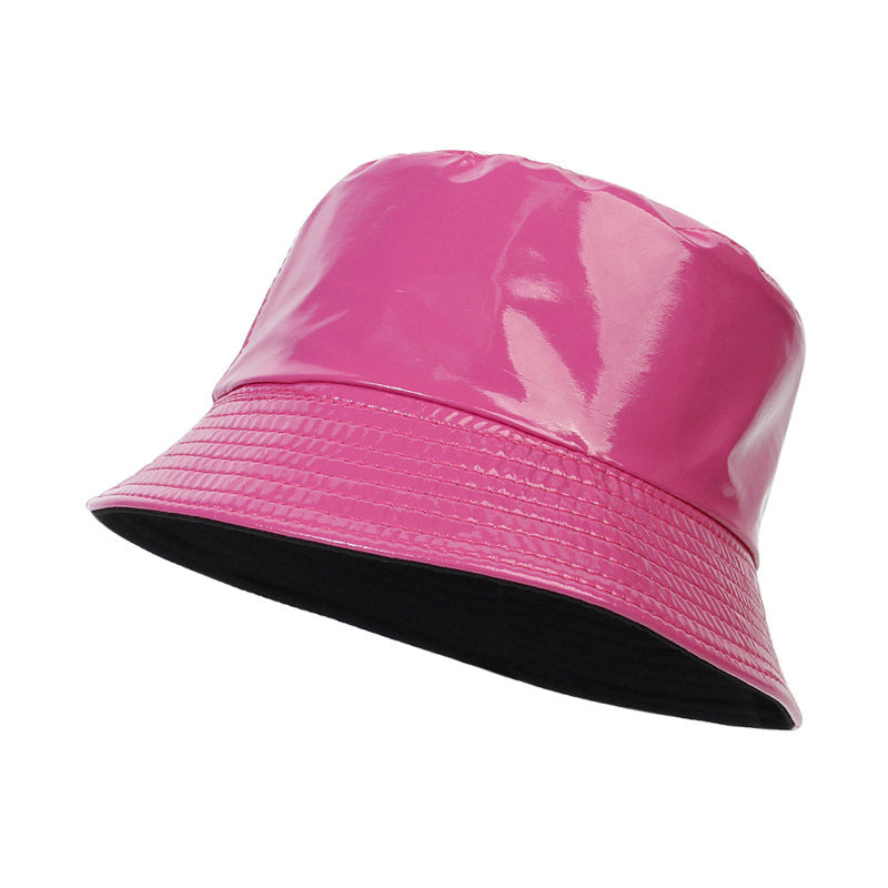 Outdoor Leisure All-match PU Leather Fisherman Hat