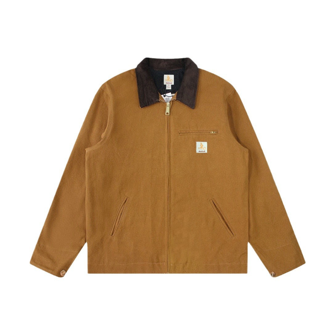 American Workwear Canvas Vintage Safari Jacket Autumn Coat