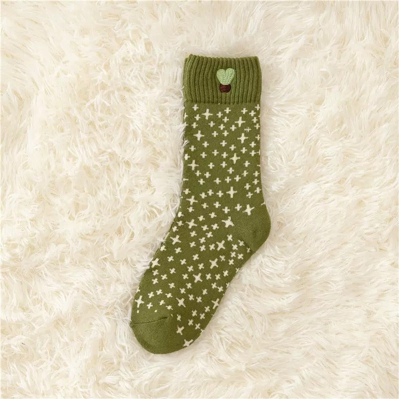 Autumn And Winter New Socks Women's Thickened Fleece-lined Warm
