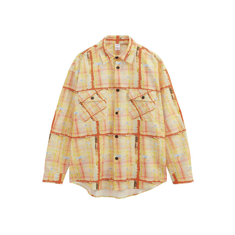 Spring New American Street Cardigan Lapel Long Sleeve