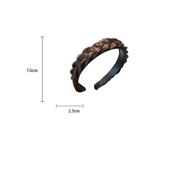 Toothed Non-slip Fishbone Braid Wig Headband
