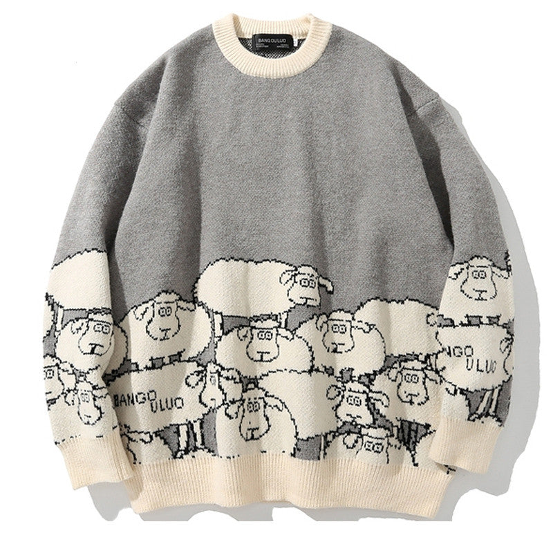 Street Men's  All-match Japanese Retro Sweater