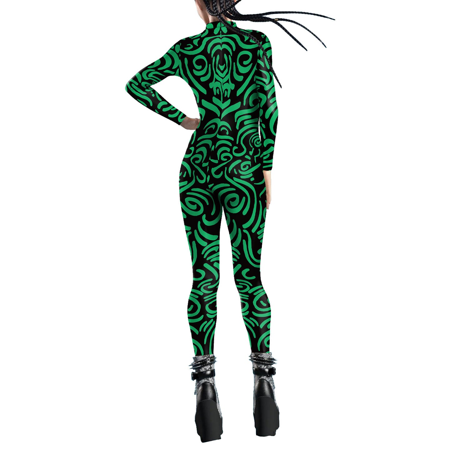 Women's Geometric Digital Printing Jumpsuit