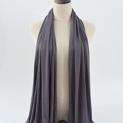 Solid Color Rayon Jersey Women's Scarf Mercerized Cotton Modal Kerchief