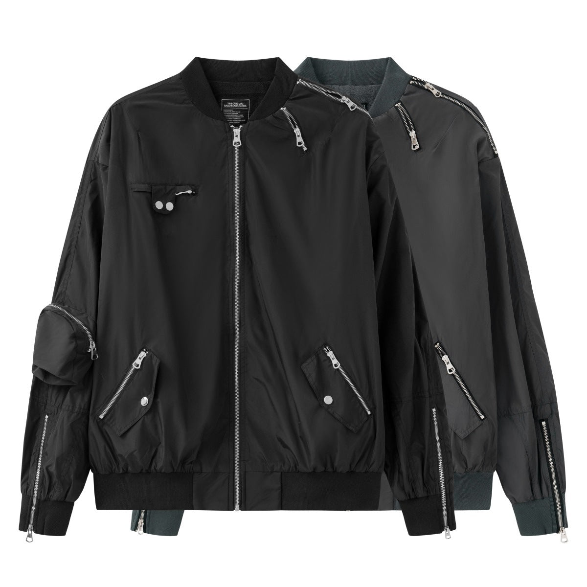 Multi-zipper Couple Workwear Jacket